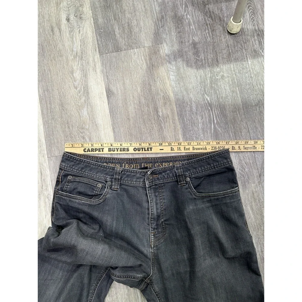Prana Bridger Jeans Mens Size 34x30 Grey Denim Straight Leg Slim Fit Pants‎ Gray